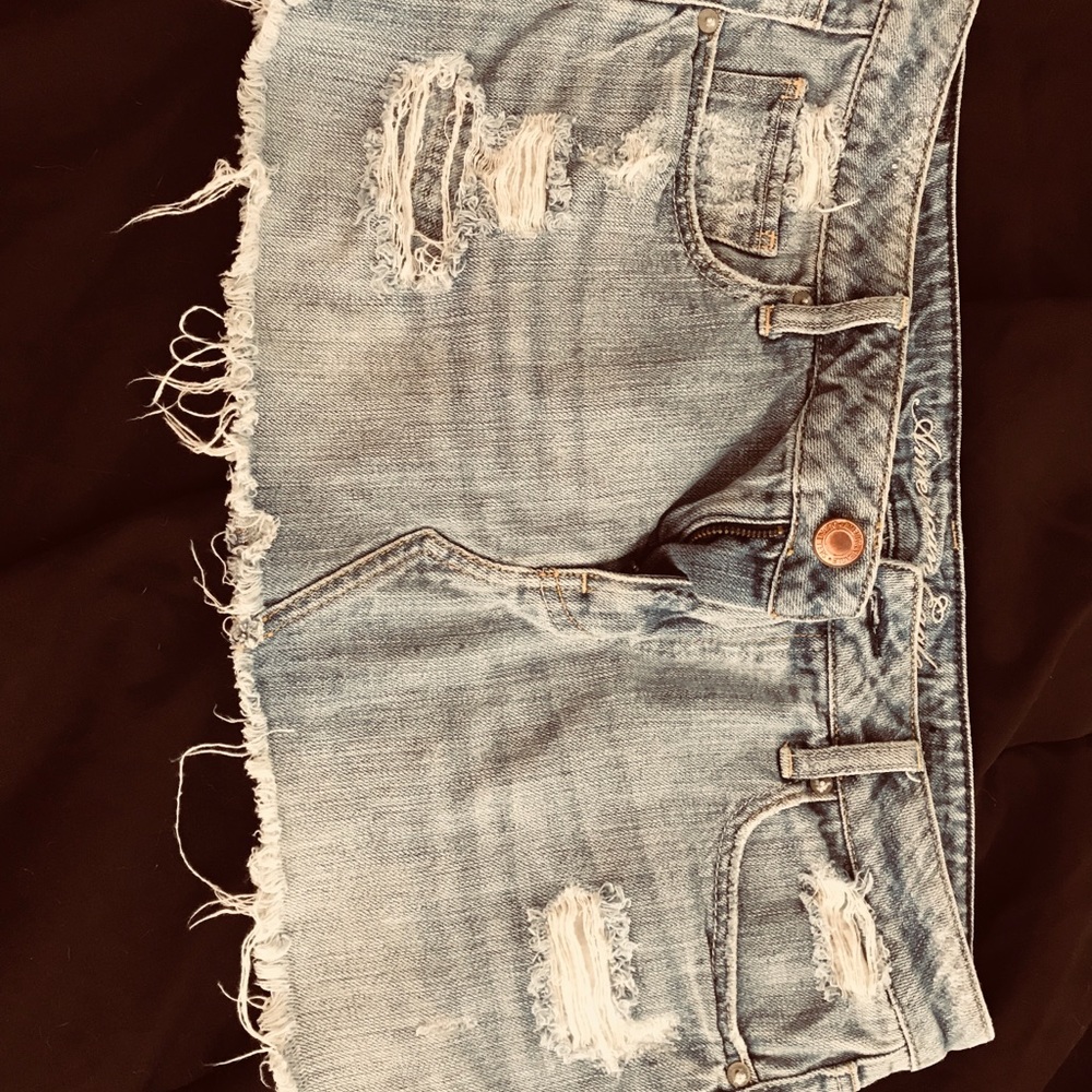 American Eagle distressed Denim mini skirt Zs 10